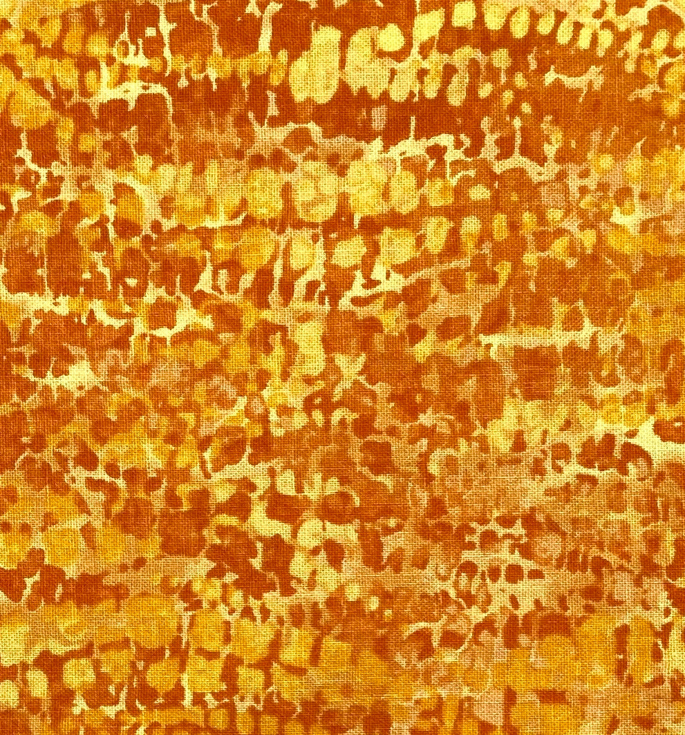 Orange chameleon blank quilting cotton