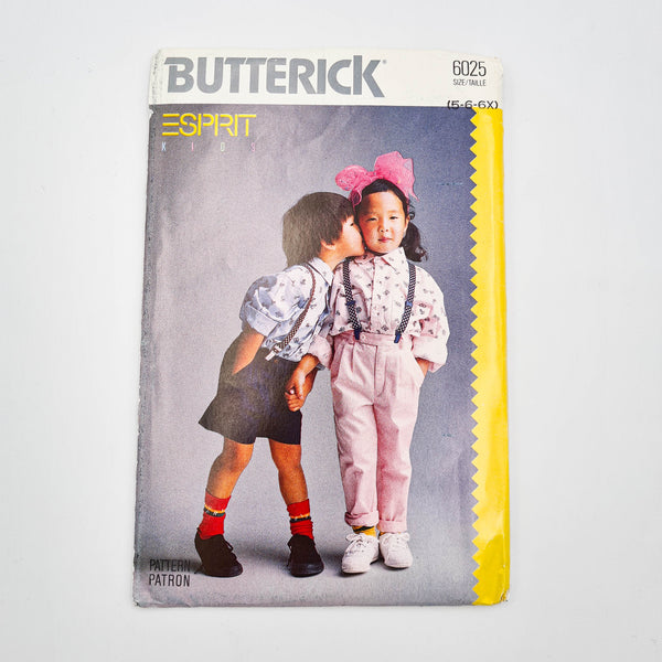 Butterick 6025 | Children's Shirt, Pants + Shorts Sizes 5-6-6X