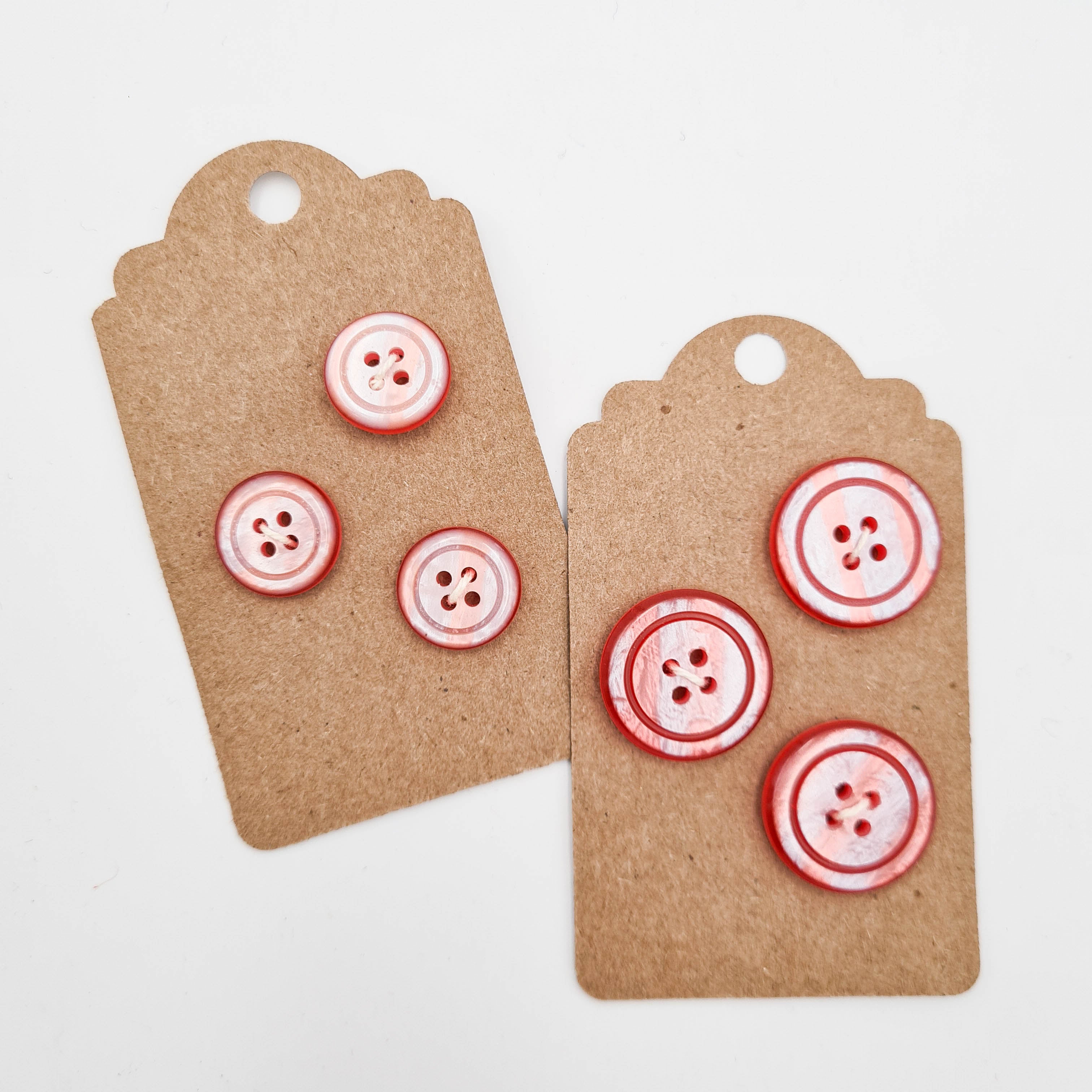 5/8 Pink Buttons, 3 Packages