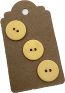 3/4" Banana Cream | Set of 3 | Plastic Buttons