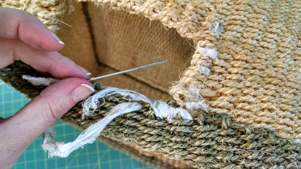 Mending Broken Baskets with Fabric