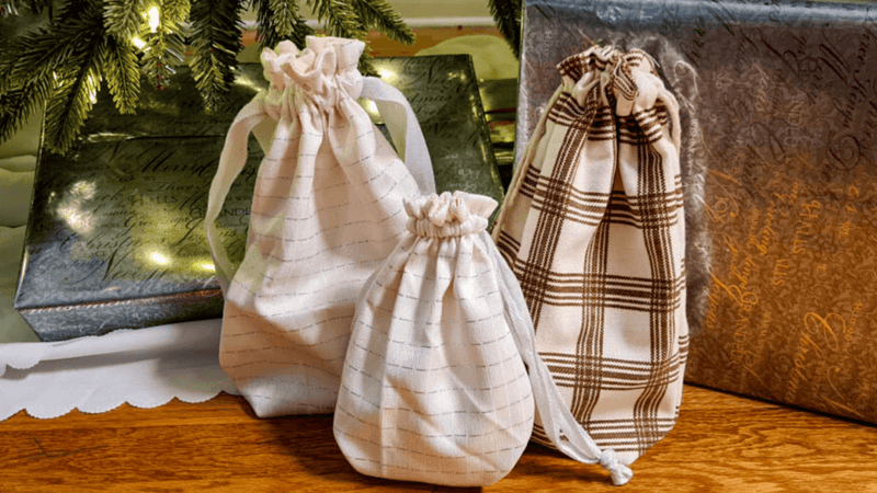 Let's Make Fabric Gift Bags
