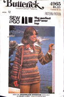 Butterick Sew & Go 4965 | Misses' Top | Size 12