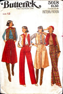 Butterick 5018 | Misses' Vest, Culottes, & Pants | Size 12