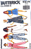 Butterick Classics 5510 | Misses' Jumpsuit & Top | Size 18-22