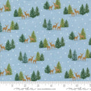 Winter Scene Sky Blue | Woodland Winter | Quilting Cotton