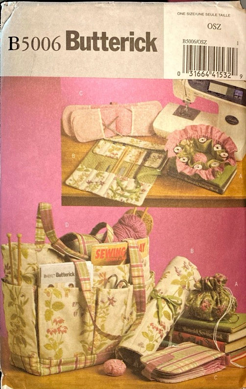 Butterick B5006 | Sewing & Knitting Tote and Accessories | One Size