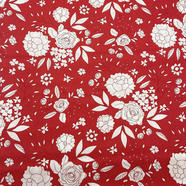 Blooms Scarlet | Beautiful Day | Quilting Cotton