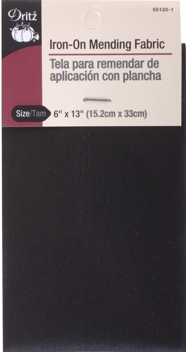 Black | Iron-On Mending Fabric | Dritz
