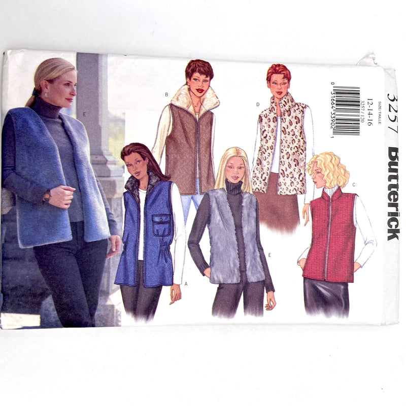 Butterick 3257 | Adult Vest | Size 12-16