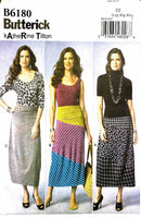 Butterick pattern packaging with three models wearing different outfits.