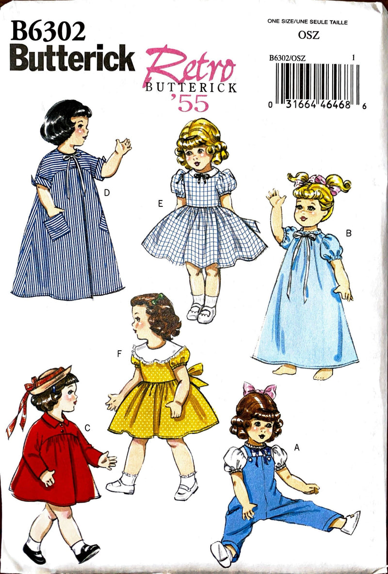 butterick retro dress Butterick 6307 Retro 1952 Dress Coat Overdress Sewing Pattern Uncut Size  6-8-10