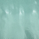PUL fabric with teal and white triangles