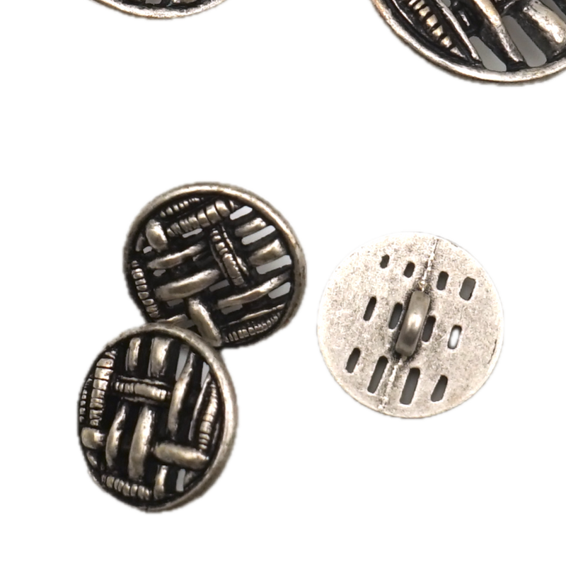 9/16" or 7/8" Weave | Metal Buttons | Choose Your Size