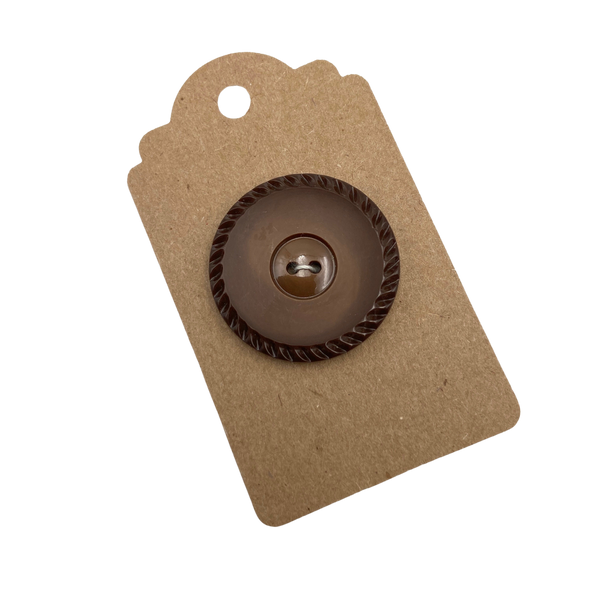 brown round vintage button