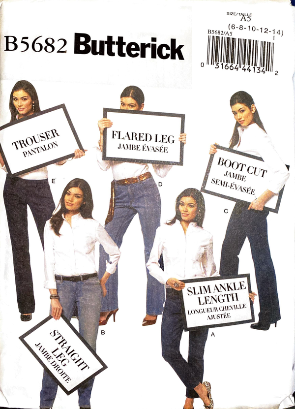 Butterick B5682 | Misses' Jeans & Trousers | Size 6 - 14
