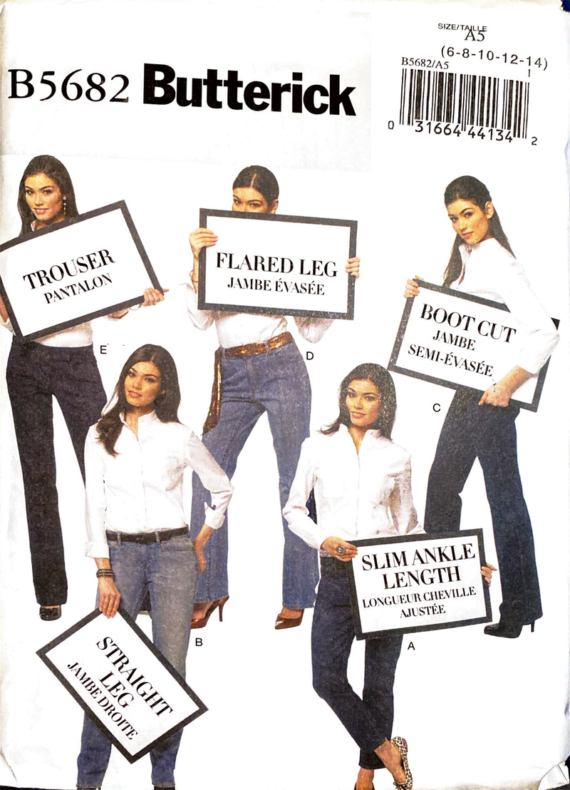 Butterick B5682 | Misses' Jeans & Trousers | Size 6 - 14