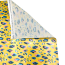 Kindness Always Yellow Leopard | PUL Fabric | Polyurethane Laminate | Laminated on the FRONT