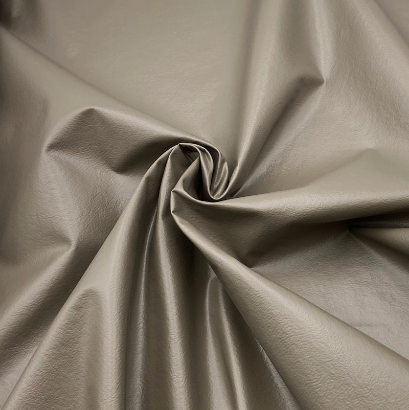 Greige | Flannel Backed Faux Leather | Upholstery Vinyl