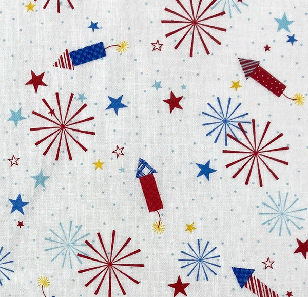 Fireworks White | Red, White & Bloom | Quilting Cotton