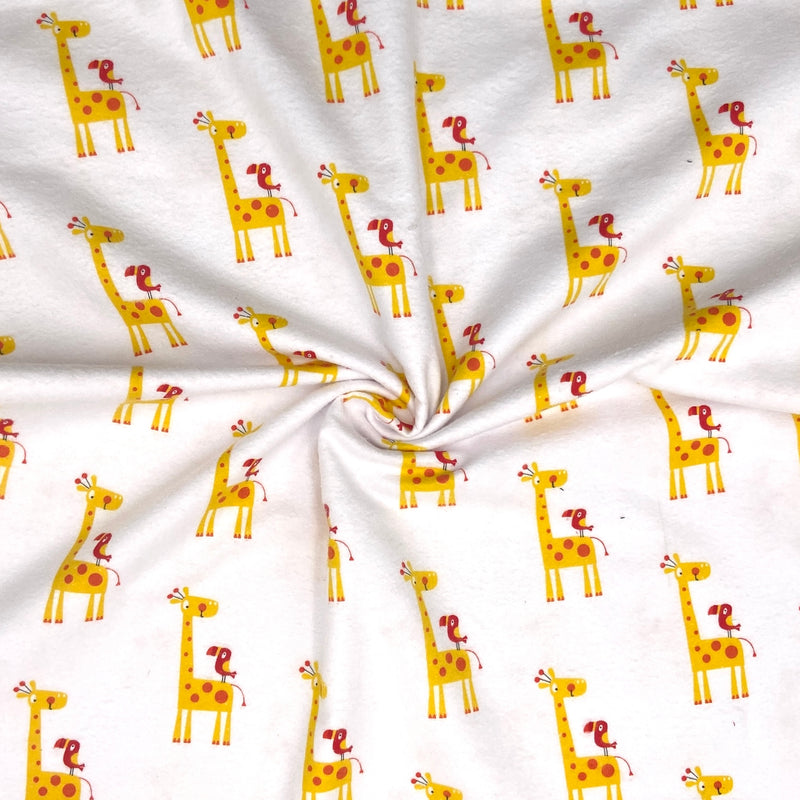 Giraffes Yellow | Cotton Flannel