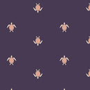 Pattern of turtles on a dark purple background