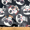 Bone-jour Black | PUL Fabric | Polyurethane Laminate | Laminated on the FRONT