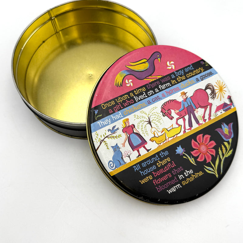 Country Couple | Vintage Cookie Tin | Vintage Goods