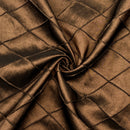 Metallic Chocolate | Diamond Pintuck | Faux Shantung