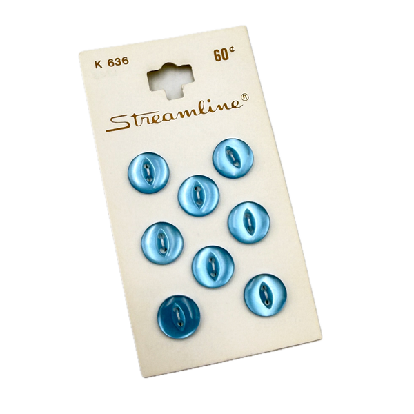 3/8" Little Blue | Plastic Buttons