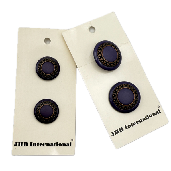 3/4" or 7/8" Blue Crest | Plastic Buttons | Choose Your Size