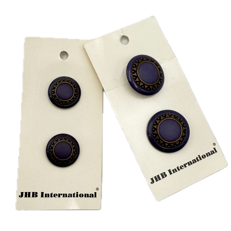 3/4" or 7/8" Blue Crest | Plastic Buttons | Choose Your Size
