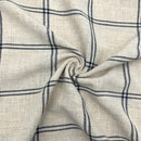 Ecru Windowpane | Italian Deadstock | Rayon