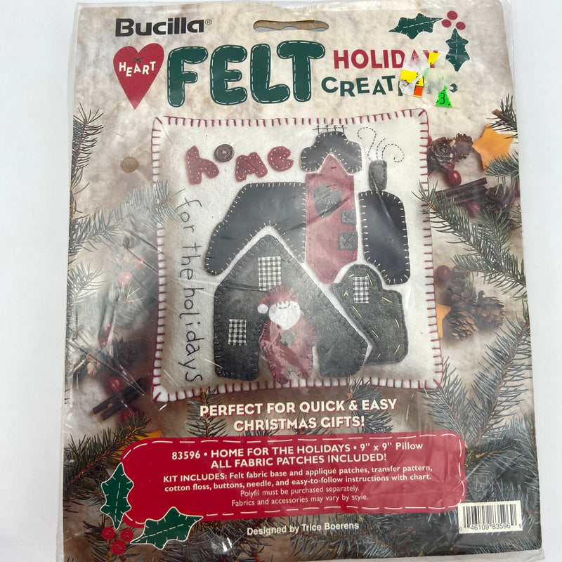 Holiday Cushion | Felt Embroidery Kit