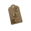 3/4" Olive Gray | Set of 3 | Plastic Buttons