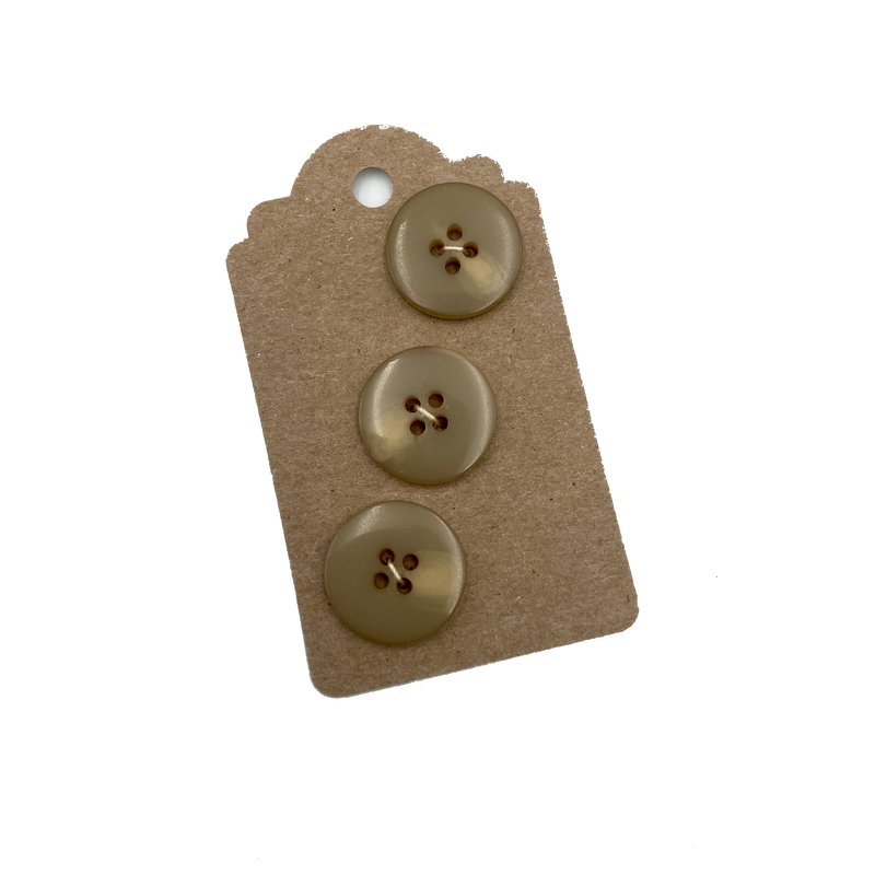 3/4" Olive Gray | Set of 3 | Plastic Buttons
