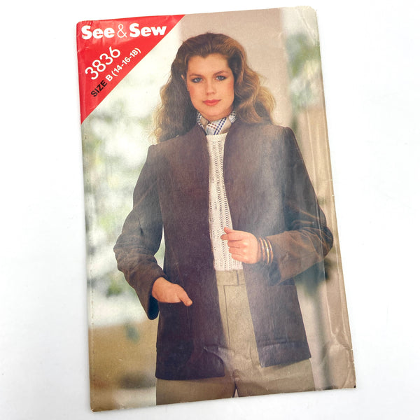 Butterick See & Sew 3836 | Adult Jacket | Size 14-18