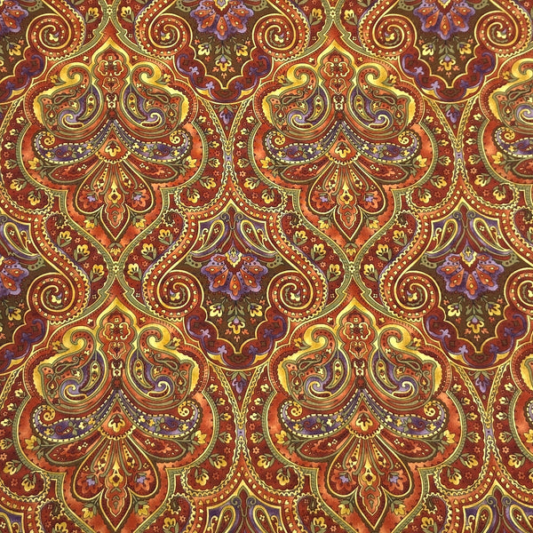 Paisley Passion Rust | Quilting Cotton