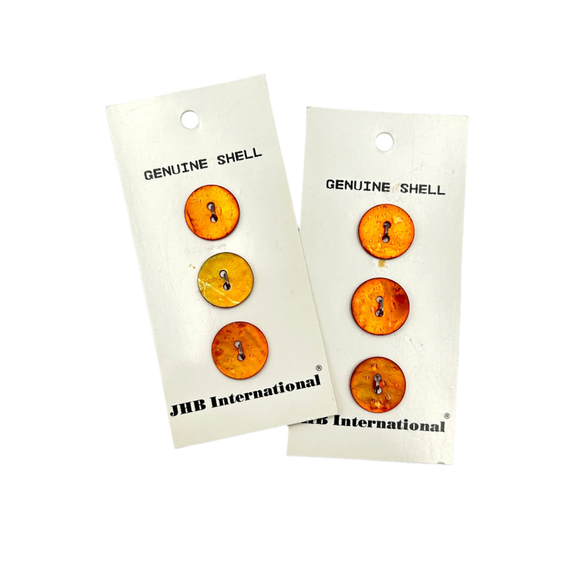 5/8" or 1/2" Clementine | Shell Buttons | Choose Your Size