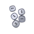 1/2" Gray Square | Plastic Buttons