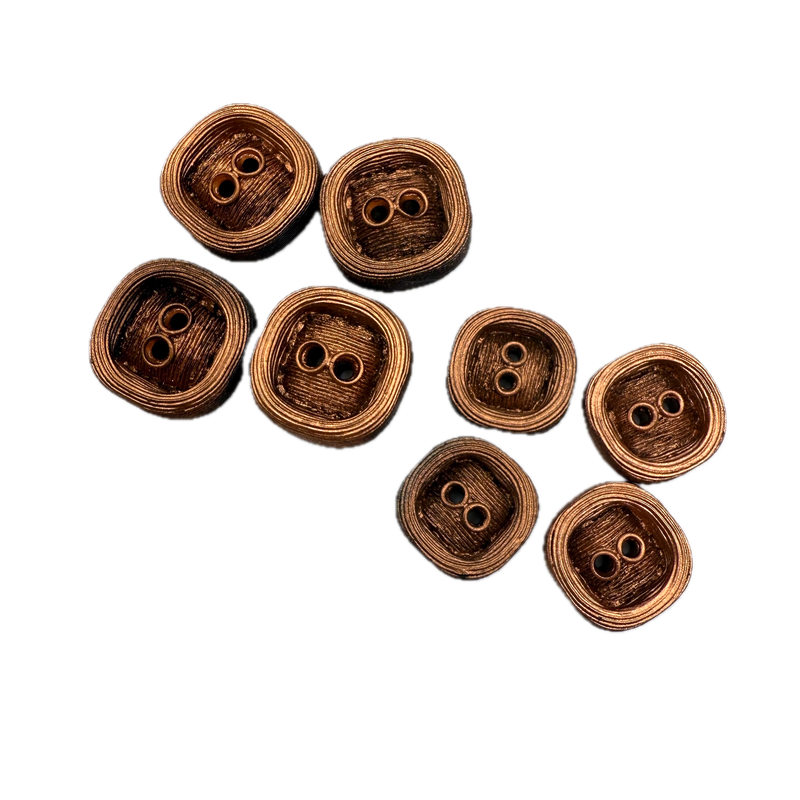 3/4" or 7/8" Copper Square | Plastic Buttons | Choose Your Size