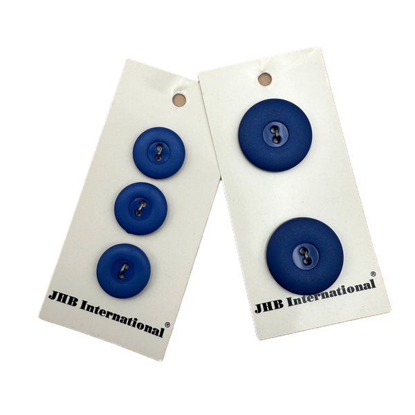 1" or 3/4" Cobalt | Plastic Buttons | Choose Your Size