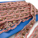 1.25" Seashell  | Beaded, Sequin Lace