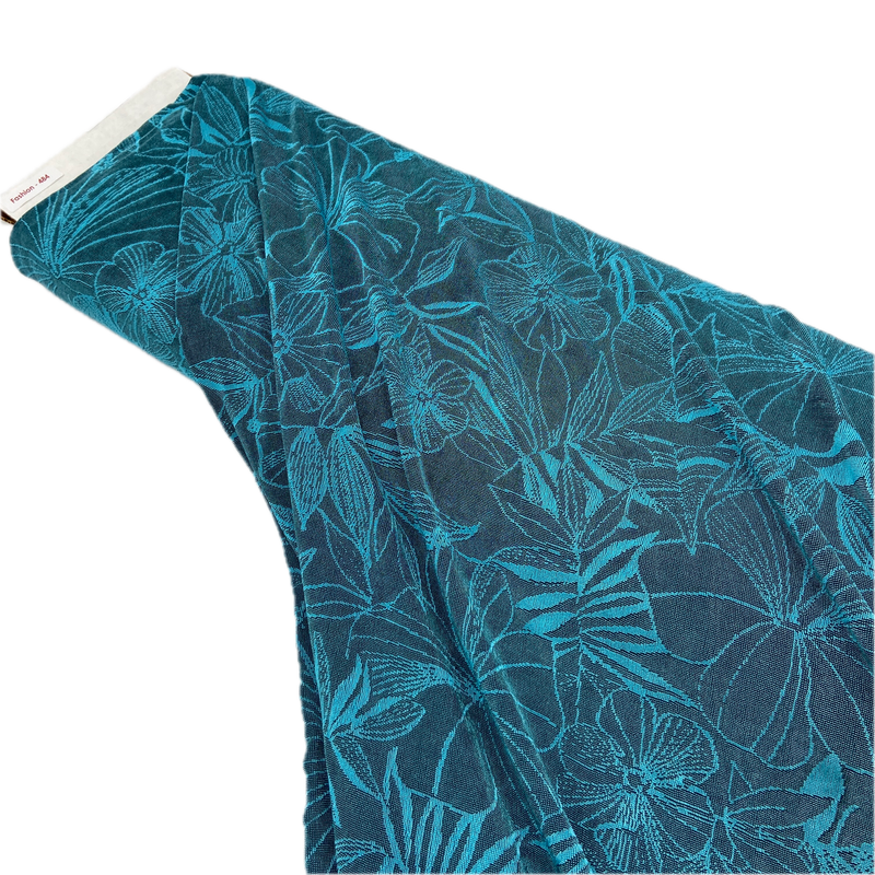 Turquoise Bloom | Stretch Knit Slinky