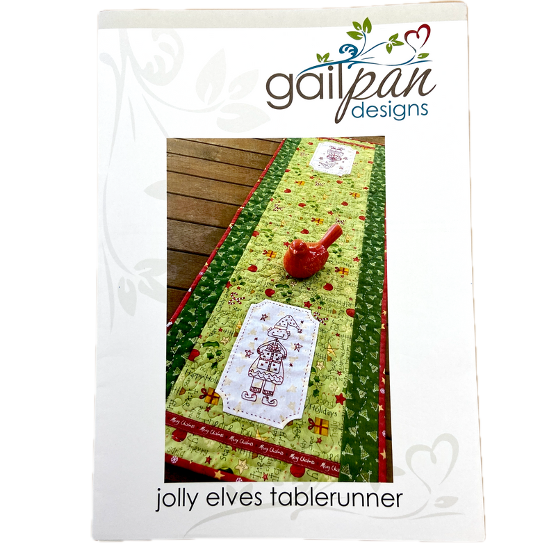 Jolly Elves | Gail Pan Designs | Quilted Table Runner Pattern