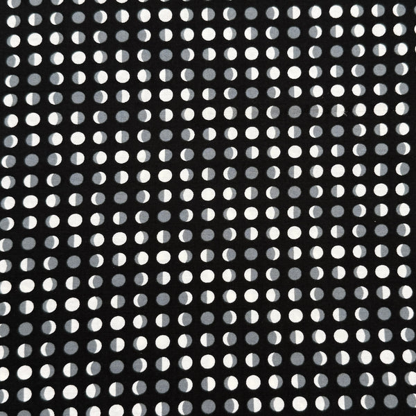 Moon Phase Black | Midnight Magic 2 | Quilting Cotton