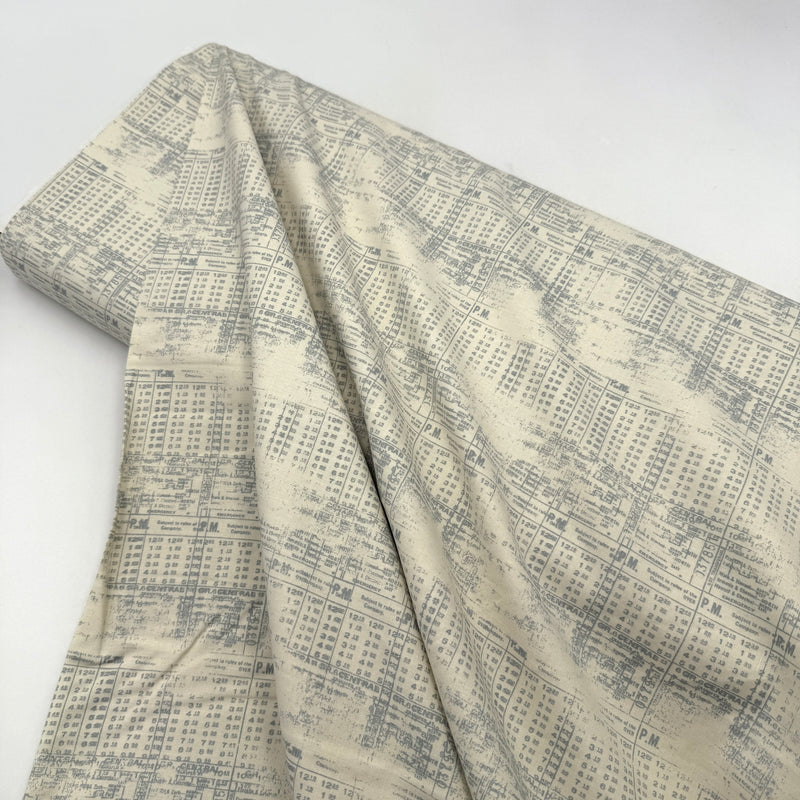 Time Card | Modern BG Even More Paper | Quilting Cotton