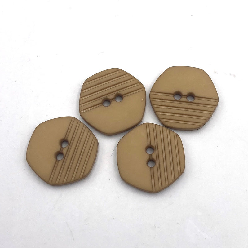 1/2" & 3/4" Hexie | Plastic Buttons | Choose Size and Color