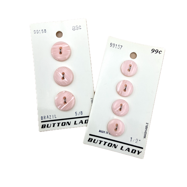 1/2" or 5/8" First Blush | Plastic Buttons | Choose Your Size