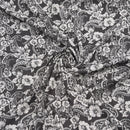 Charcoal Paisley Bouquet | Sunset Studio | Crinkle Rayon